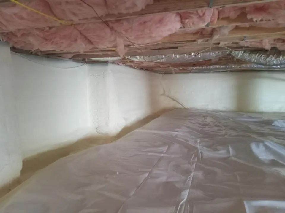 Crawl space encapsulation with closed-cell spray foam for Attic Insulation in Yelm